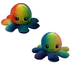 Universal Flip Peluche Peluche Poupée en peluche, jouet réversible analogique doux multicolore