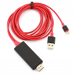 GUPBOO Adaptateur HD37A MHL USB HDMI Apple IPHONE,JL284