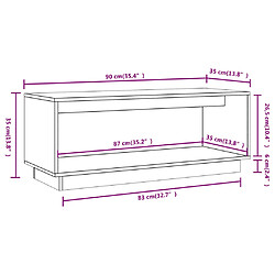 vidaXL Meuble TV 90x35x35 cm Bois de pin massif pas cher