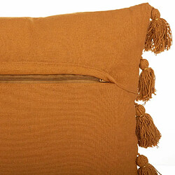 Avis Coussin Déco à Pompons Gypsy 50x50cm Ocre