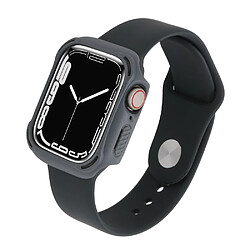 Coque en TPU double couleur, gris/noir pour votre Apple Watch Series 7 45mm