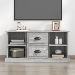 vidaXL Meuble TV sonoma gris 99,5x35,5x48 cm bois d'ingénierie