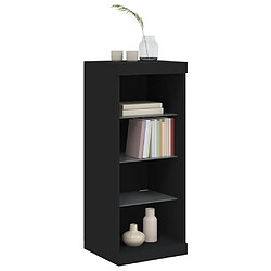 Acheter Maison Chic Commode Buffet - Meuble de rangement avec lumières LED noir 41x37x100 cm -GKD86676