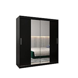 Abiks Meble Armoire Tokyo 1 à portes coulissantes 200/180/62 2 portes (noir/noir)