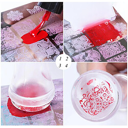 Nail Art Stamp Plate Stamping Template Set Stamper Grattoir Kit Style 1 pas cher