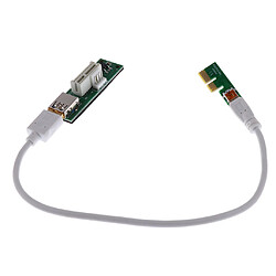 Mini PCI-E PCI Express Carte d'Extension 1X Riser Carte Puissance USB 30cm Extender Cable pas cher