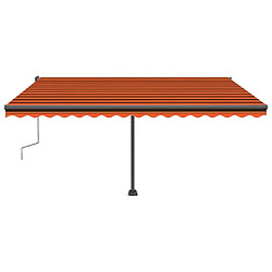 Acheter Maison Chic Auvent manuel rétractable,Store manuel de porte sur pied 400x300 cm Orange et marron -GKD98692