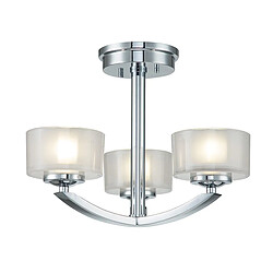 Elstead Lighting Plafonnier semi-encastré à plusieurs bras, chrome poli, IP44