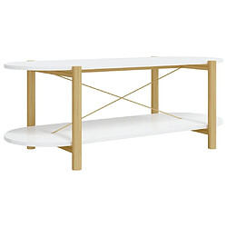 Maison Chic Table basse,Table Console Table d'appoint, Table pour salon Blanc 110x48x40 cm Bois d'ingénierie -MN48947