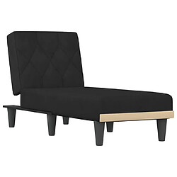 vidaXL Chaise longue noir velours