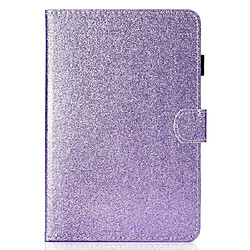 Wewoo Housse Étui Coque Pour iPad Mini 1/2/3/4/5 à rabat horizontal en cuir avec poudre de scintillement support et fente carte violet