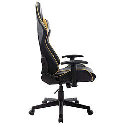 Avis Maison Chic Chaise de jeu, Chaise gaming, Fauteuil gamer d'ordinateur,Chaise de Bureau Noir et doré Cuir artificiel -GKD40582