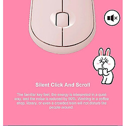 Universal Souris sans fil Bluetooth Slim Liptop (rose)