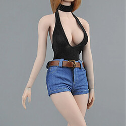 Body Femme à L'échelle 1/6 + Jean Chaud + Ceinture + Tour de Cou pour 12 Pouces Hot Toys HT, Phicen PH, JIAOU, CY Filles Corps Féminin