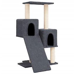 vidaXL Arbre à chat avec griffoirs en sisal Gris foncé 82 cm