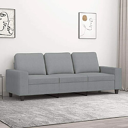 Maison Chic Canapé à 3 places,Canapé droit,Sofa de Salon,Banquette Gris clair 180 cm Tissu -GKD838629