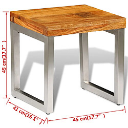 vidaXL Table basse bois massif pas cher