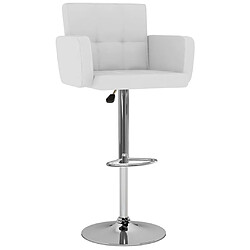 vidaXL Tabourets de bar lot de 2 blanc similicuir