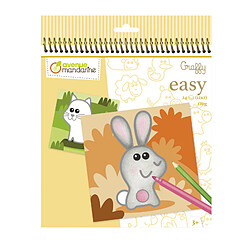 Ac-Deco Carnet de coloriage - Animaux de la ferme - 20 x 1 x 25,5 cm - Orange