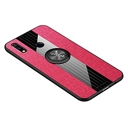 Wewoo Coque Souple Pour OPPO Realme X Lite XINLI tissu de couture Housse TPU antichoc avec support de bague Rouge