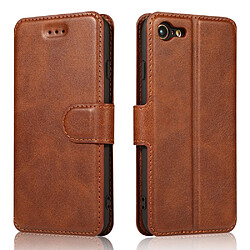 Etui en PU + TPU avec support marron pour votre Apple iPhone SE (2nd Generation)/8/7