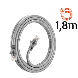 Câble Réseau Ethernet RJ45 Catégorie 6 Connexion Rapide Fiable 1.8m LinQ Gris pas cher