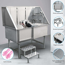 Monstershop Baignoire de Toilettage Inox 600mm