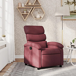 Maison Chic Fauteuil inclinable,Fauteuil luxe de relaxation Rouge bordeaux Tissu -MN32217