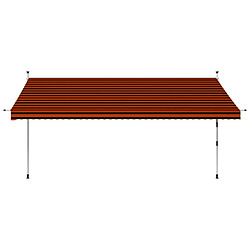 vidaXL Auvent manuel rétractable 400 cm Orange et marron