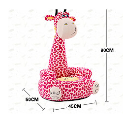 Universal Cartoon siège enfant siège canapé confort coton animal girafe petite grande taille bébé chaise portable cadeau enfant | Peluche (rose)