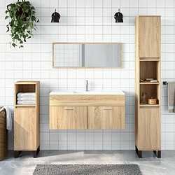 Maison Chic Armoire de bain à miroir,Meuble haut de rangement de salle de bain chêne sonoma bois d'ingénierie -GKD354718