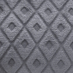 Avis Atmosphera, Createur D'Interieur Plaid en flanelle détails losanges en 3D - 230x180 cm - Gris