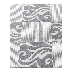 Vidal Tapis de couloir en laine 201x79 gris Darya pas cher