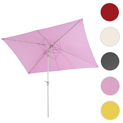 Mendler Parasol N23, parasol de jardin, 2x3m rectangulaire inclinable, polyester/aluminium 4,5kg ~ lilas