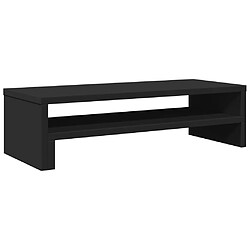 vidaXL Support de moniteur noir 54x22x15 cm bois d'ingénierie