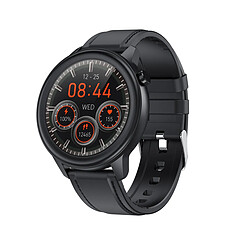 Chrono Montre connectée pour hommes femmes avec montre sport , écran Tactile pour mesurer la température corporelle, surveiller l'oxygène sanguin et la fréquence Cardiaque pour Android IOS-Noir