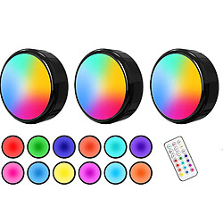 INF Spots LED Lumières de festival 13 couleurs avec variateur et télécommande 3-pack