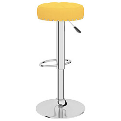 Acheter vidaXL Tabourets de bar lot de 2 jaune moutarde tissu