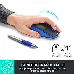 Souris sans fil - Logitech - M190 ergonomique - Bleu