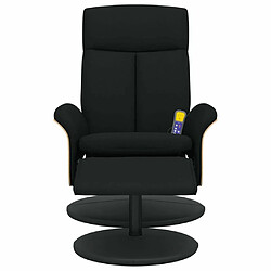 Avis Maison Chic Fauteuil de massage inclinable,Fauteuil luxe de relaxation avec repose-pied noir tissu -MN62978