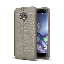 Wewoo Coque gris pour Motorola Moto E4 Plus Litchi Texture Design Souple TPU Anti-saut Housse de protection Retour