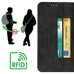 Acheter Avizar Housse Folio pour Galaxy A34 5G Portefeuille et Support vidéo Blocage RFID Noir