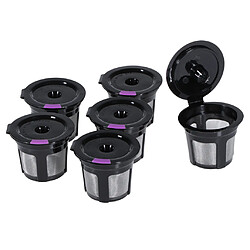 6 Tasses K Réutilisables Pour Keurig K200, K300, K400, K500, Noir