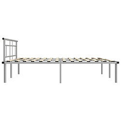 Acheter Maison Chic Lit adulte - Lit simple Cadre de lit,Structure du lit Contemporain Gris Métal 200x200 cm -MN27441