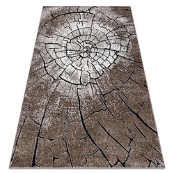 RUGSX Tapis moderne COZY 8875 Wood, tronc d'arbre - Structural deux niveaux de molleton marron 120x170 cm