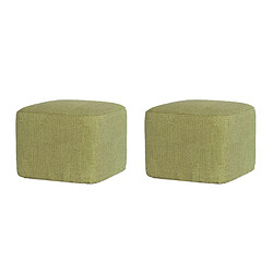 2pcs manchon de protection en bois carré de tabouret pour repose-pieds vert