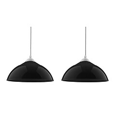 Paire Lustre Abat-Jour Abat-Jour Suspension Luminaire Noir