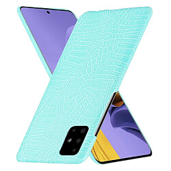 Wewoo Coque Pour Galaxy A51 Antichoc Crocodile Texture PC + PU Case Vert clair