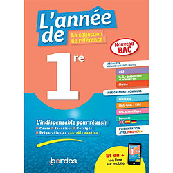 L'année de 1re, spécialités sciences humaines-maths, enseignements communs : l'indispensable pour réussir : nouveau bac - Occasion