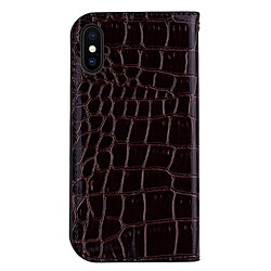 Avis Wewoo Etui à rabat horizontal en cuir texturé avec texture paillettée et crocodile pour iPhone X / XS, avec emplacements pour cartes et support (Noir)